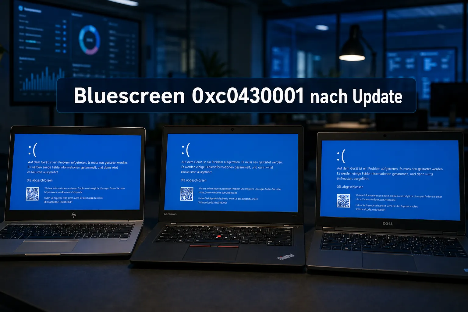 Bluescreens mit Fehlercode 0xc0430001 auf HP-, Lenovo- und Dell-Rechnern nach Juni/Juli-Sicherheitsupdates