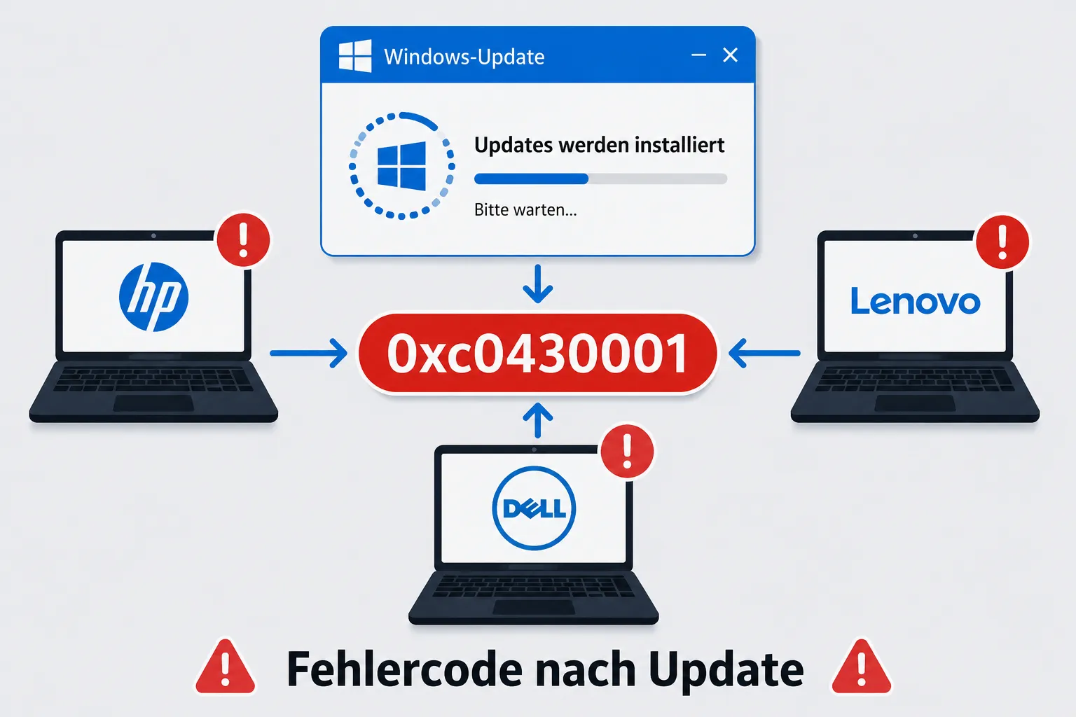 Bluescreens mit Fehlercode 0xc0430001 auf HP-, Lenovo- und Dell-Rechnern nach