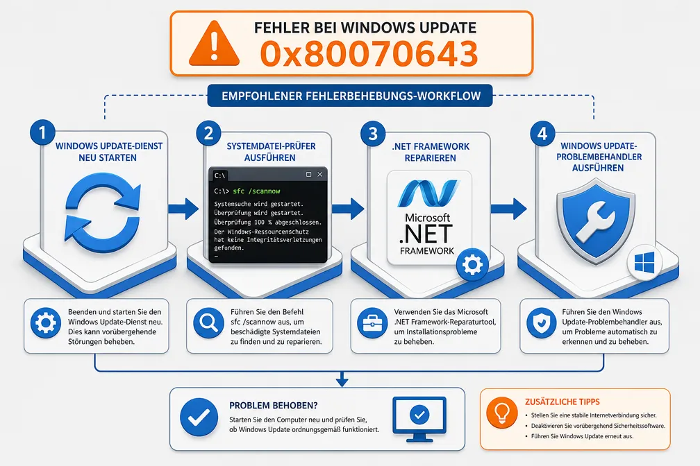 Fehlercode 0x80070643: Windows Update oder Installationsprobleme lösen