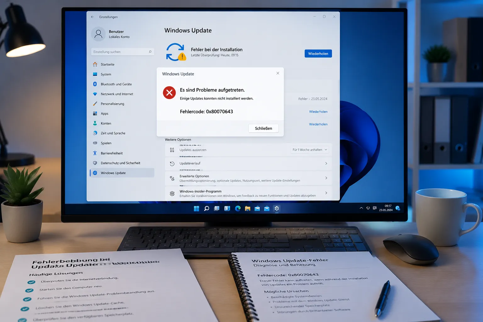 Fehlercode 0x80070643: Windows Update oder Installationsprobleme lösen