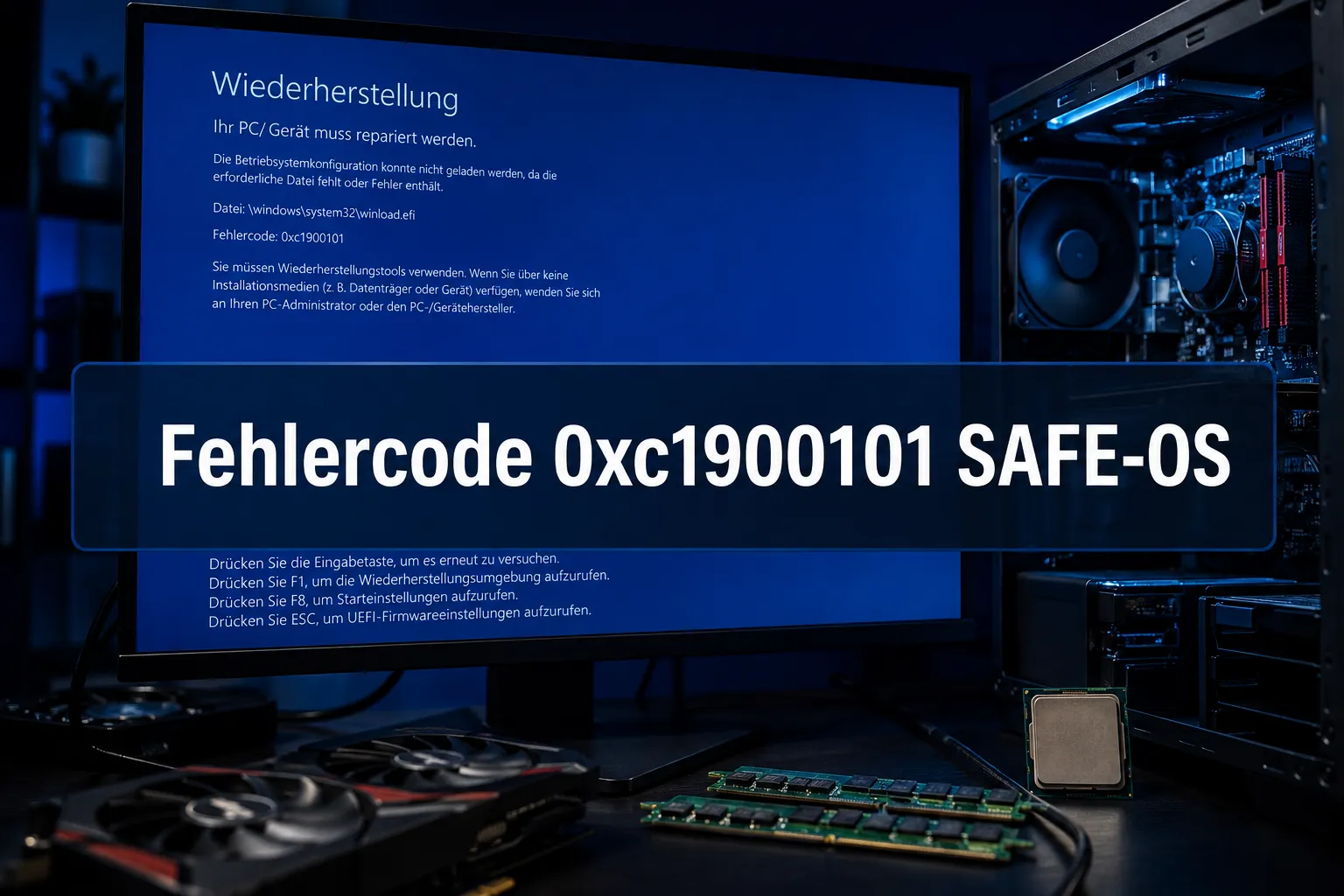 Fehlercode 0xc1900101 in der SAFE-OS-Phase durch neue Hardware-Anforderungen
