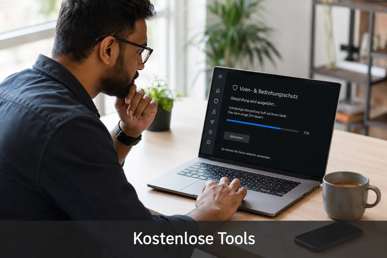 Kostenlose Windows Reparatur-Tools im Einsatz auf Laptop