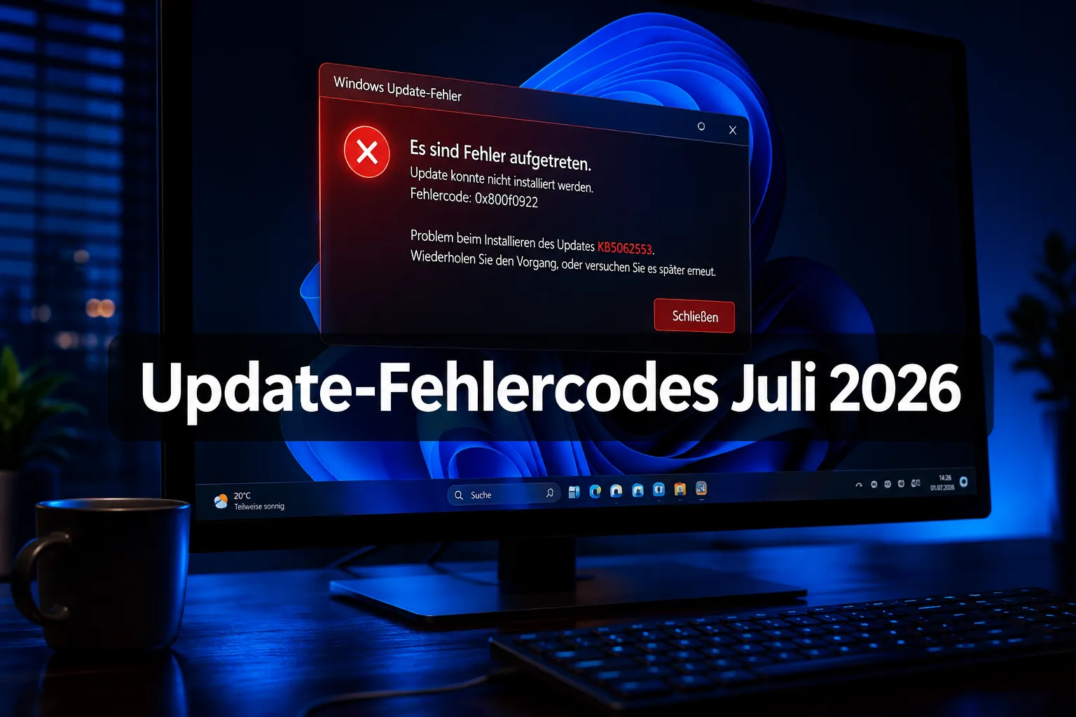 Windows 10/11 Update-Fehlercodes nach dem Patchday Juli 2026 (KB5101650, KB5094127, KB5095189)