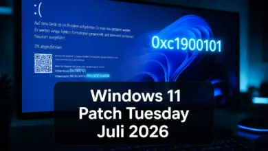 Windows 11 Patch Tuesday Juli 2026: Installations- und Boot-Probleme mit Fehlercodes 0xc1900101, 0x80070002 und 0xc1900201