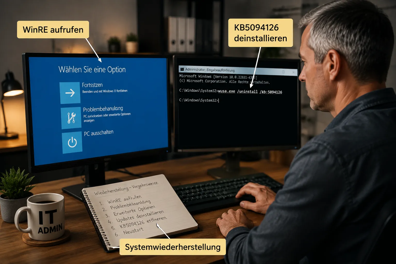 Windows 11 Update KB5094126: Startfehler, Bluescreens und BitLocker-Recovery (Fehlercode 0xc0430001)