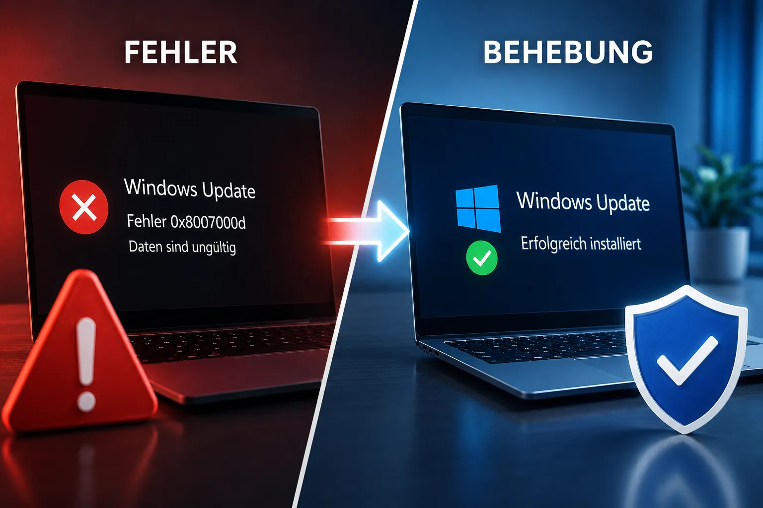 Windows Update Fehler 0x8007000d: Daten sind ungültig – Behebung